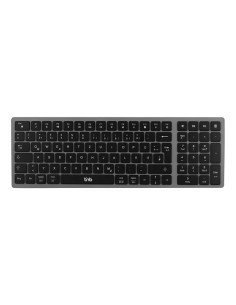 iClick Teclado Bluetooth Recargable Inalámbrico Ultra Fino Color Gris