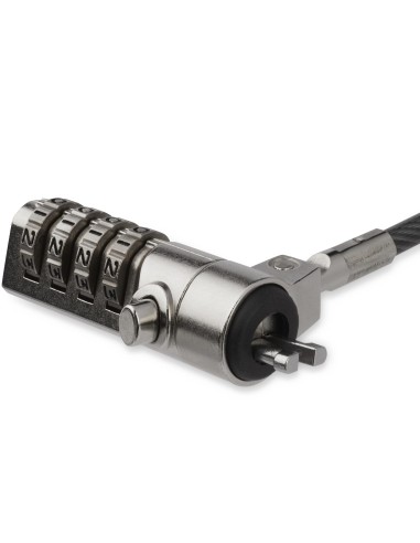 Cable con Candado de Seguridad con Clave para Ordenador Portátil - con Bisagra Giratoria - con Candado de Combinación de 4 Dígi