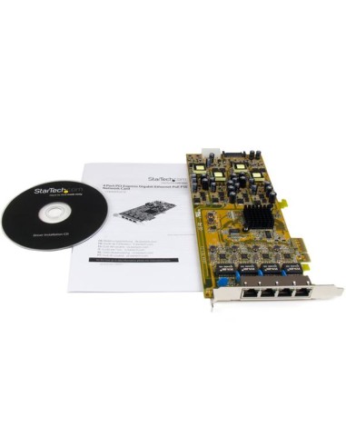 Tarjeta PCI Express de Red Ethernet Gigabit con 4 Puertos RJ45 PoE Power over Ethernet