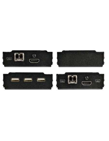 Extensor KVM HDMI de 4K por Fibra - Alargador de Consola Switch KVM con Vídeo HDMI y USB Remoto - hasta 300m (Multimodo) - con  Extensor KVM HDMI de 4K por Fibra - Alargador de Consola Switch KVM con Vídeo HDMI y USB Remoto - hasta 300m (Multimodo) - con
