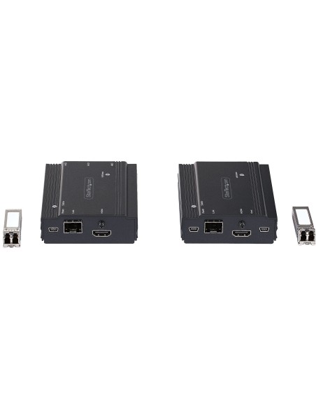 Extensor KVM HDMI de 4K por Fibra - Alargador de Consola Switch KVM con Vídeo HDMI y USB Remoto - hasta 300m (Multimodo) - con  Extensor KVM HDMI de 4K por Fibra - Alargador de Consola Switch KVM con Vídeo HDMI y USB Remoto - hasta 300m (Multimodo) - con