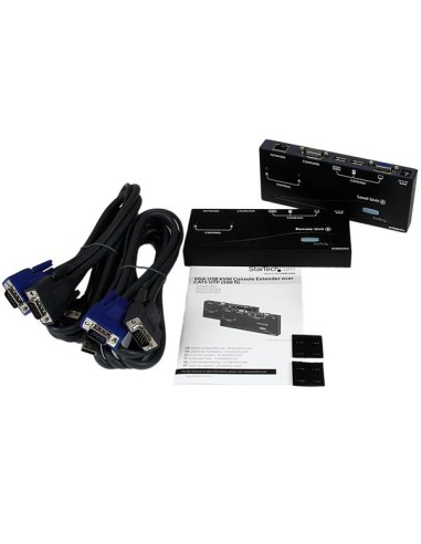 Extensor de Consola KVM por Cat 5 Ethernet (150m) con USB y Vídeo VGA