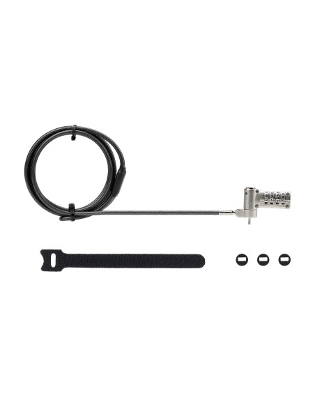 Cable de 2m Universal de Seguridad para Portátiles - Cable con Candado para Portátiles Compatible con Noble Wedge/Nano/K-Slot -