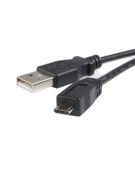Cable 3m Micro USB B a USB A Cargador para Teléfono Móvil Datos USB 2.0 - Macho a Macho - Negro