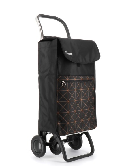 BOX009-1012 bolsa de compras Negro, Naranja Bolsa para carrito de la compra