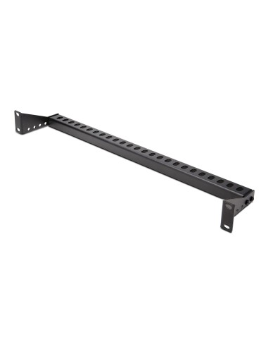 Barra 1U de Amarre Horizontal para Gestión de Cables en Rack - para Racks de 19" - Profundidad Ajustable - Guía Horizontal para