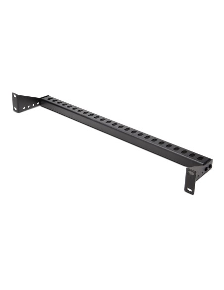 Barra 1U de Amarre Horizontal para Gestión de Cables en Rack - para Racks de 19" - Profundidad Ajustable - Guía Horizontal para