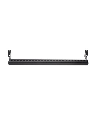 Barra 1U de Amarre Horizontal para Gestión de Cables en Rack - para Racks de 19" - Profundidad Ajustable - Guía Horizontal para