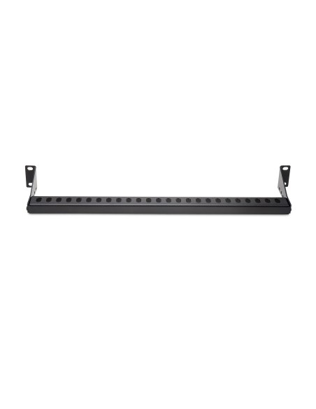 Barra 1U de Amarre Horizontal para Gestión de Cables en Rack - para Racks de 19" - Profundidad Ajustable - Guía Horizontal para