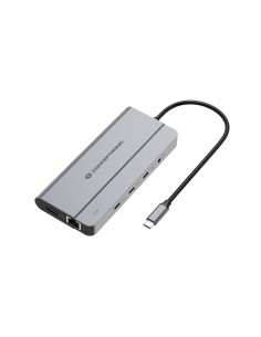 DONN34G base para portátil y replicador de puertos Alámbrico USB 3.2 Gen 2 (3.1 Gen 2) Type-C Gris