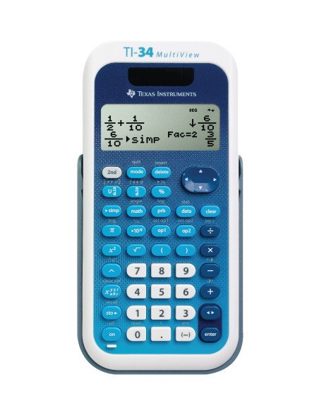 TI-34 calculadora Bolsillo Calculadora científica Azul, Blanco