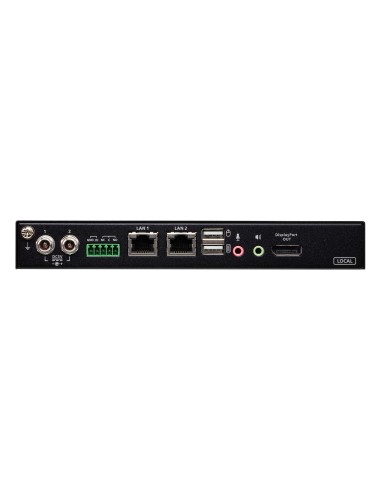 1 switch KVM a través de IP DisplayPort 4K de un solo puerto para acceso a recurso compartido local/remoto