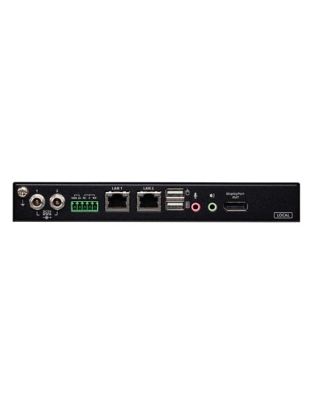 1 switch KVM a través de IP DisplayPort 4K de un solo puerto para acceso a recurso compartido local/remoto