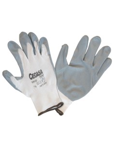 GUANTES CEGASA NITRILO GRIS NYLON T8 PAR 327099