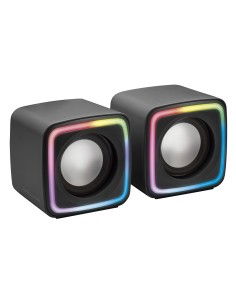 MSCUBE Negro Altavoces Gaming RGB Compactos Procesador Sonido DSP 8W