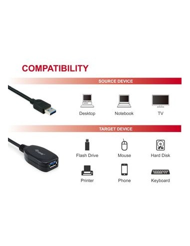 133347 cable USB 10 m USB 3.2 Gen 1 (3.1 Gen 1) USB A Negro