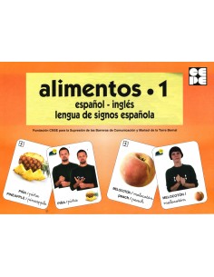 Alimentos 1 Baraja espanol ingles Lengua de signos