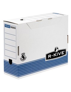 Pack 10 Unid. Azul, Color blanco caja y organizador para almacenaje de archivos 0026501