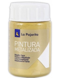 C 6 bote pintura metalizada la pajarita oro rico 35ml