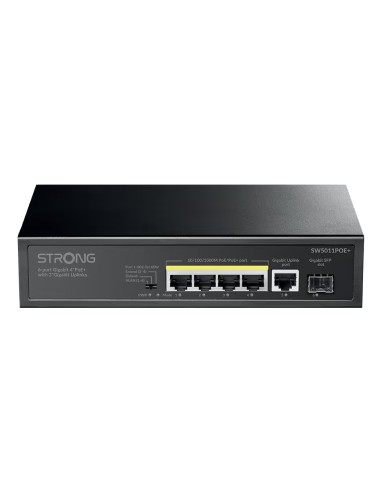 SW5011POE+ switch Gigabit Ethernet (10/100/1000) Energía sobre Ethernet (PoE) Montaje en pared/escritorio Negro