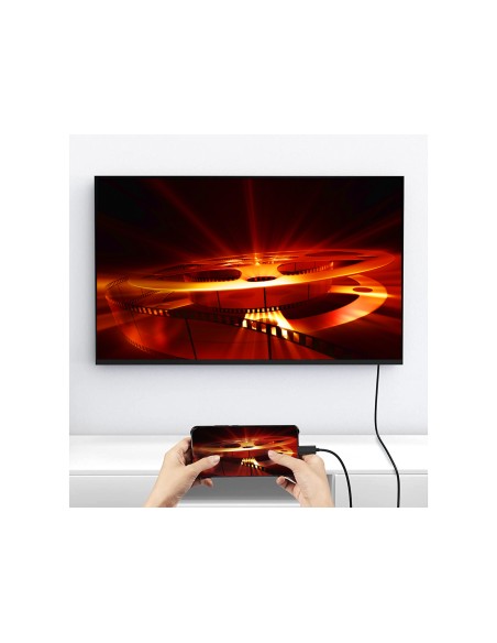 133415 adaptador de cable de vídeo 1 m USB Tipo C HDMI tipo A (Estándar) Negro, Gris