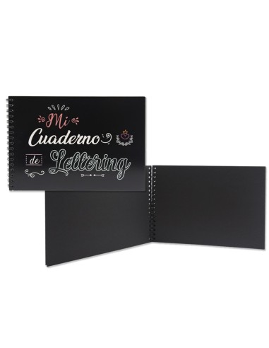 Cuaderno A5 Lettering Negras 180 g/m² - 32 Hojas