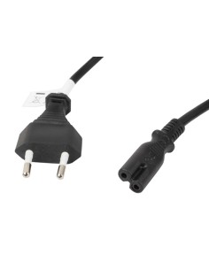 CA-C7CA-11CC-0018-BK cable de transmisión Negro 1,8 m C7 acoplador CEE7/16