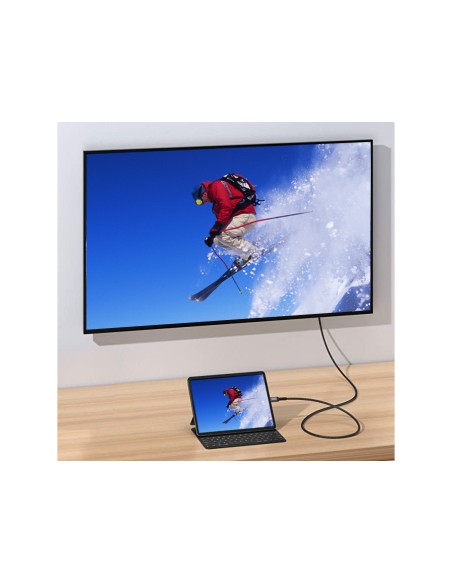 133417 adaptador de cable de vídeo 3 m USB Tipo C HDMI tipo A (Estándar) Gris, Negro