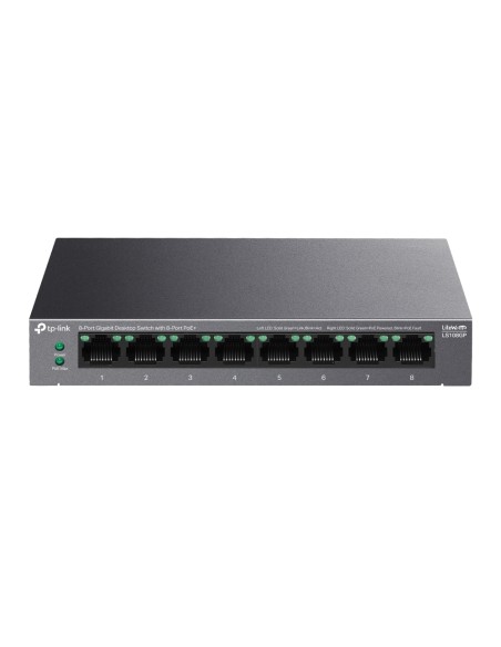 LiteWave LS108GP switch No administrado Gigabit Ethernet (10/100/1000) Energía sobre Ethernet (PoE) Negro