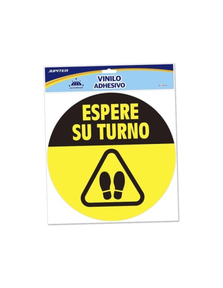 BISMARK VINILO ADHESIVO REDONDO ESPERE SU TURNO