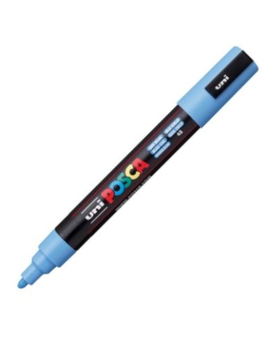 MARCADOR UNI POSCA PC5M COLOR AZUL CIELO PUNTA 18 25MM