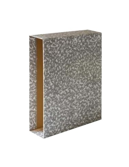 GRAFOPLÁS CAJETÍN PARA ARCHIVADOR CLASSIC 65MM FOLIO CARTÓN FORRADO PAPEL JASPEADO 07170071 Pack 25