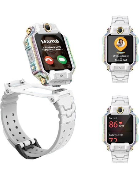 2026X10WHITE Relojes inteligentes y deportivos 4,06 cm (1.6") AMOLED 45 mm Digital 320 x 360 Pixeles Pantalla táctil Blanco Wifi