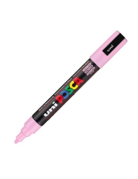 Marcador uni posca pc5m color rosa claro punta 18 25mm