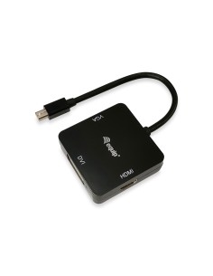 133439 adaptador de cable de vídeo 0,15 m Mini DisplayPort DVI-D + VGA (D-Sub) + HDMI Negro