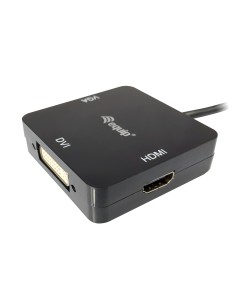 133439 adaptador de cable de vídeo 0,15 m Mini DisplayPort DVI-D + VGA (D-Sub) + HDMI Negro 2