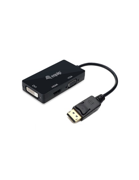 133441 adaptador de cable de vídeo 0,24 m DisplayPort DVI-D + VGA (D-Sub) + HDMI Negro