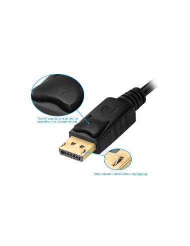 133441 adaptador de cable de vídeo 0,24 m DisplayPort DVI-D + VGA (D-Sub) + HDMI Negro