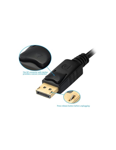 133441 adaptador de cable de vídeo 0,24 m DisplayPort DVI-D + VGA (D-Sub) + HDMI Negro