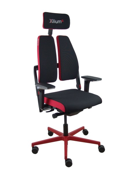 Silla Xilium G Duo traslak X-move roja brazo 4D cabecero 2D