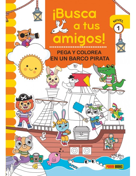 BUSCA AMIGOS BARCO PIRATA PEGA COLOR N1