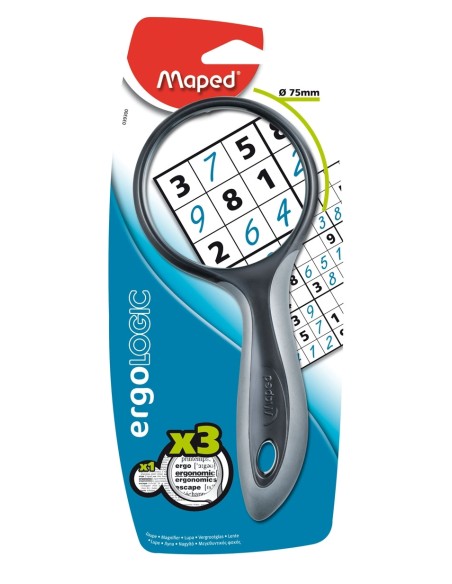 039300 lente de aumento y lupa 3x Marrón, Gris