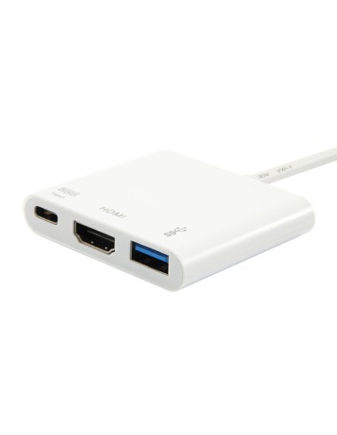 133461 base para portátil y replicador de puertos USB 3.2 Gen 1 (3.1 Gen 1) Type-C Blanco