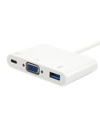 133462 base para portátil y replicador de puertos USB 3.2 Gen 1 (3.1 Gen 1) Type-C Blanco