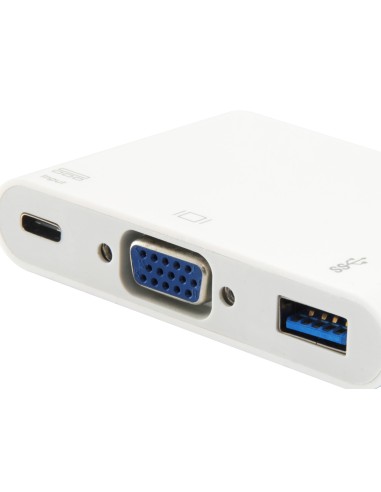 133462 base para portátil y replicador de puertos USB 3.2 Gen 1 (3.1 Gen 1) Type-C Blanco