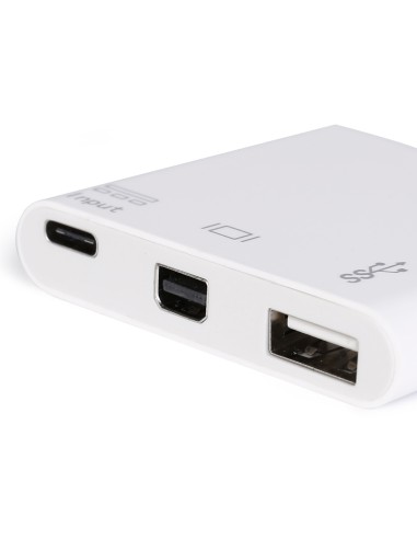 133463 base para portátil y replicador de puertos USB 3.2 Gen 1 (3.1 Gen 1) Type-C Blanco