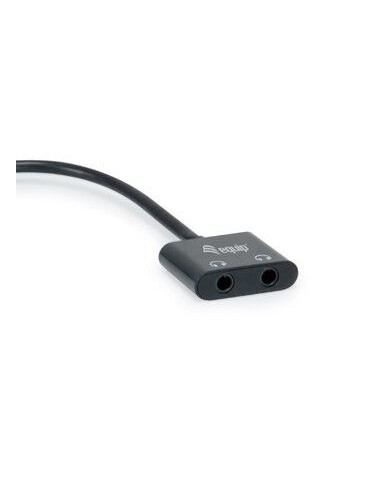 133469 cable de audio 0,15 m USB C 2 x 3.5mm Negro