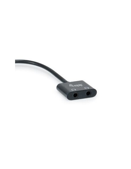 133469 cable de audio 0,15 m USB C 2 x 3.5mm Negro