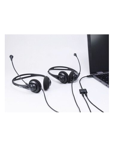 133469 cable de audio 0,15 m USB C 2 x 3.5mm Negro