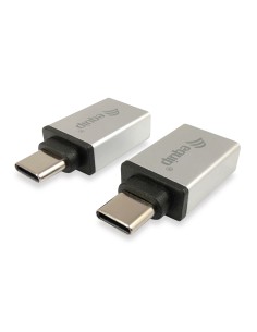 133473 cambiador de género para cable USB Type C USB Type A Plata 2